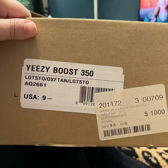 Yeezy Boost 350 Oxford Tan Sneakers - Picture 12 of 14